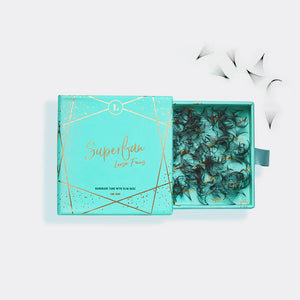 Super Fan Loose Fans Mega Volume 12D 0.03 Lashes - 500 Pre-Made Fans