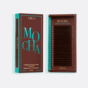 Mocha Brown FAVORITE Cashmere Faux Mink Lashes - 0.03mm Single Length (18 Lines Tray)