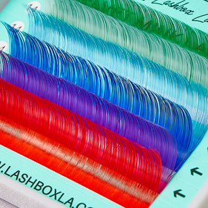 Rainbow Velvet Faux Mink 0.05 Lashes - Single Lengths Tray