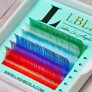 Rainbow Velvet Faux Mink 0.05 Lashes - Single Lengths Tray