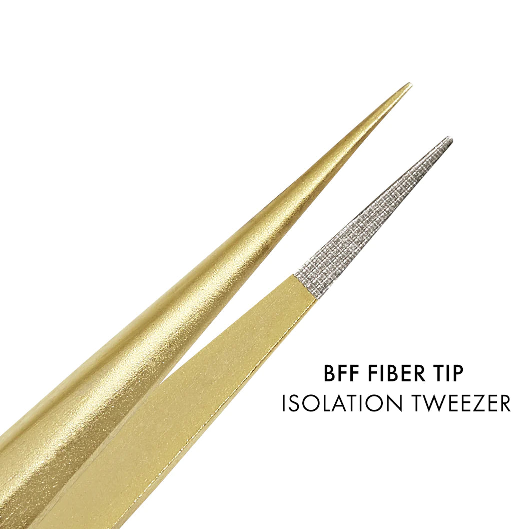 BFF Isolation Gold Fiber Tip Tweezers
