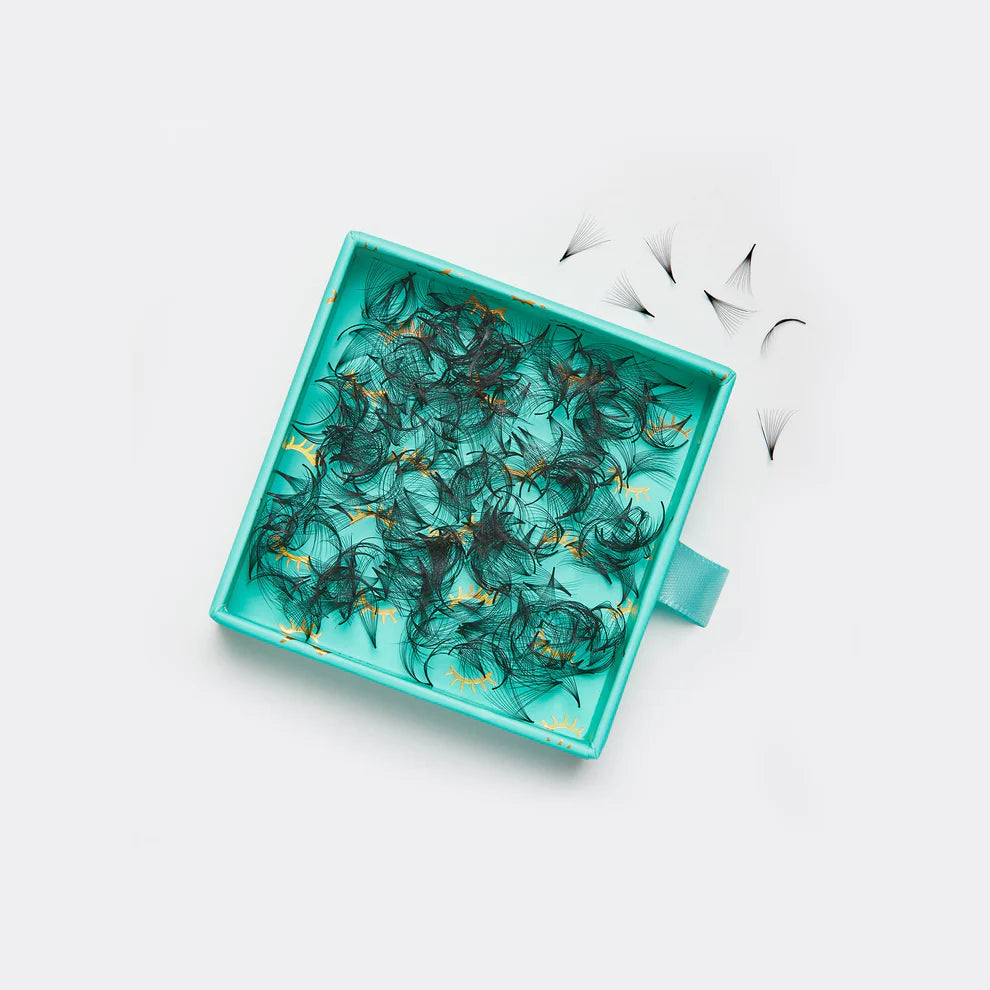 Super Fan Loose Fans Mega Volume 12D 0.03 Lashes - 500 Pre-Made Fans