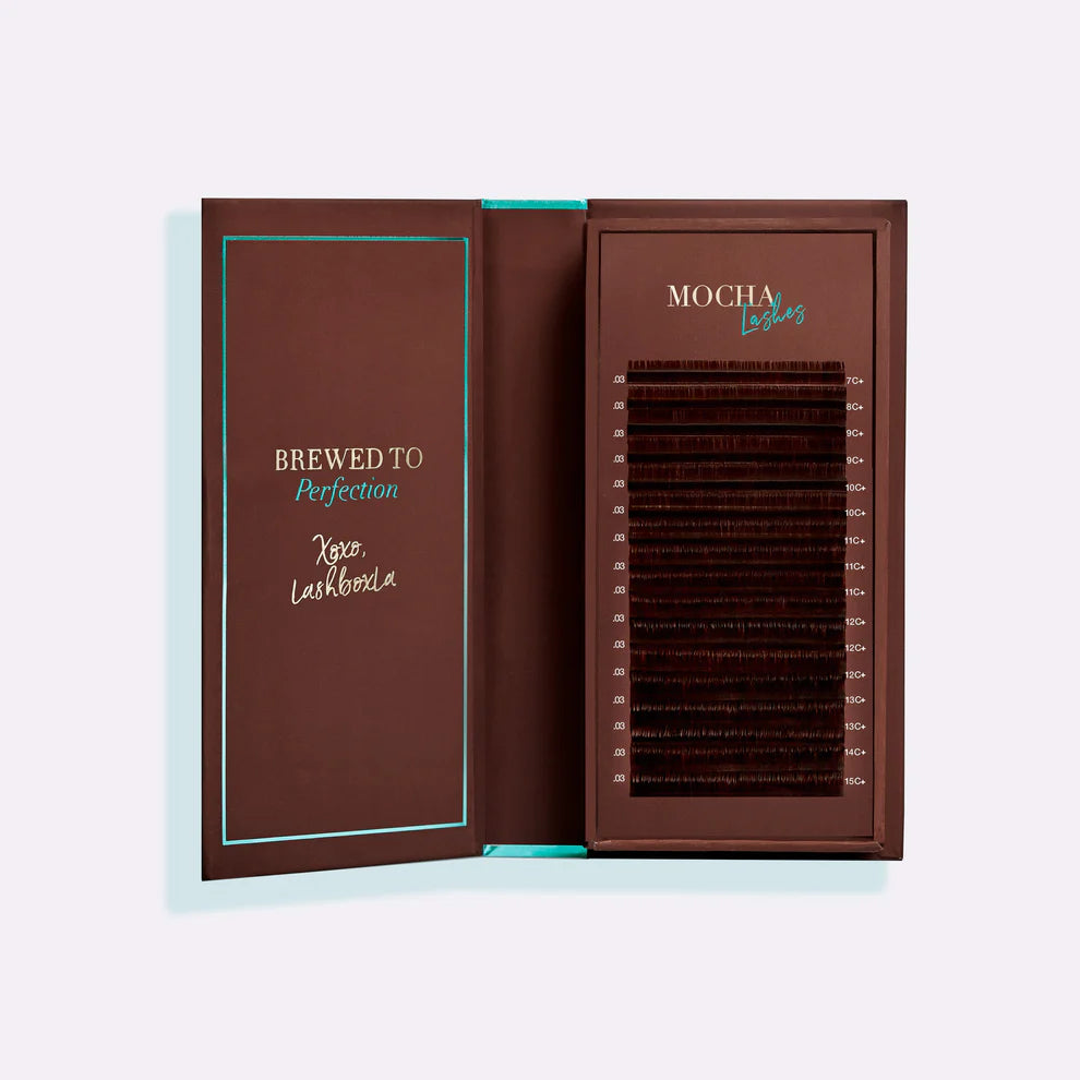 Mocha Brown Coloured FAVORITE Cashmere Faux Mink Lashes - Mixed Lengths