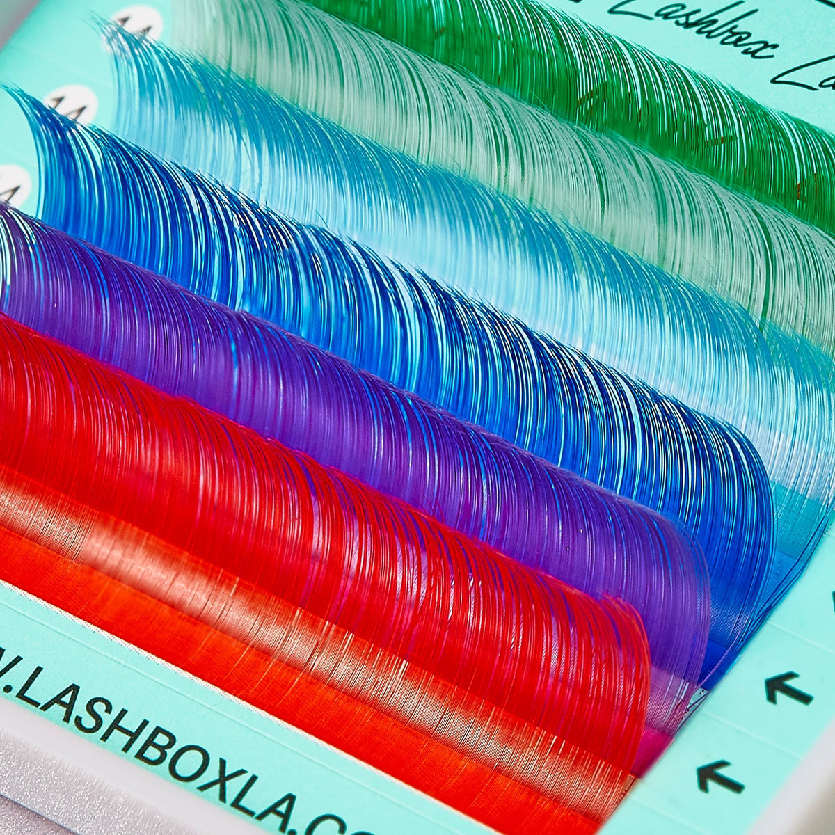 Rainbow Velvet Faux Mink 0.05 Lashes - Single Lengths Tray