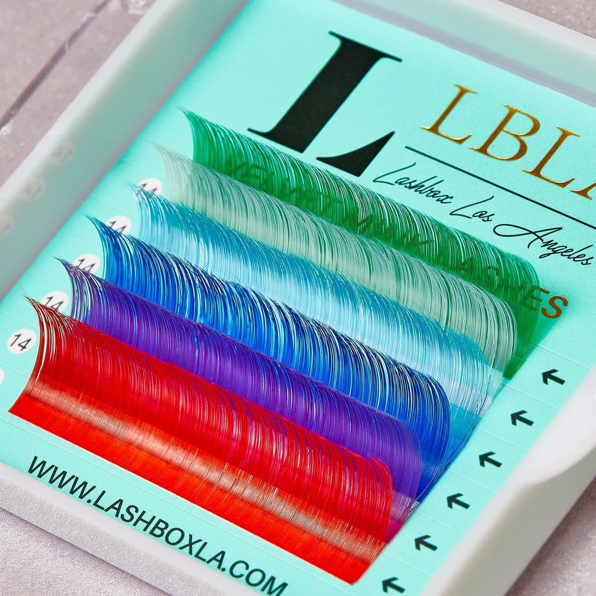 Rainbow Velvet Faux Mink 0.05 Lashes - Single Lengths Tray
